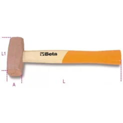 Beta Tools Beta 1385 Copper Head Club (Lump) Hammer Wooden Shaft 1000g / 1kg