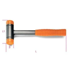 Beta Tools Beta 1392 Steel Shaft Interchangeable Plastic Face Dead-Blow Hammer 40mm