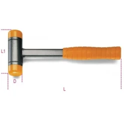 Beta Tools Beta 1392 Steel Shaft Interchangeable Plastic Face Dead-Blow Hammer 50mm