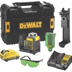 DeWalt DCE0811D1G-GB 12V 1 X 2.0Ah Li-Ion XR Green Self-Levelling Multi-Line Laser Level