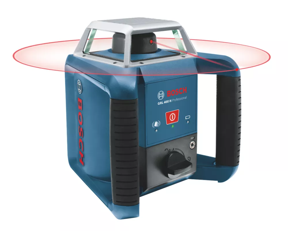 Bosch GRL400 Red Self-Levelling Rotary Laser Level With Receiver - Image 3