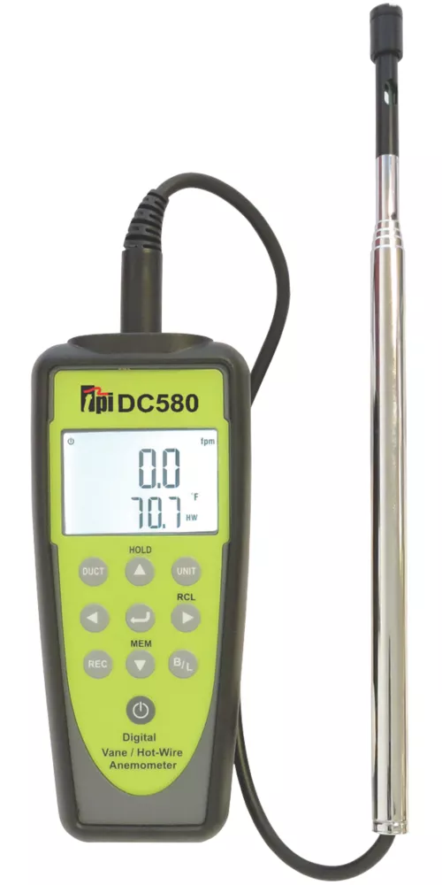 TPI DC580C3 Bluetooth Hotwire & Vane Anemometer - Image 2
