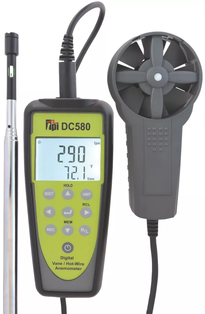 TPI DC580C3 Bluetooth Hotwire & Vane Anemometer - Image 4
