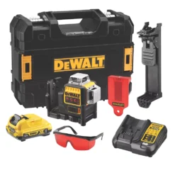 DeWalt DCE089D1R-GB 12V 1 X 2.0Ah Li-Ion XR Red Self-Levelling Multi-Line Laser