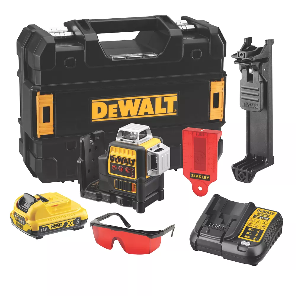 DeWalt DCE089D1R-GB 12V 1 X 2.0Ah Li-Ion XR Red Self-Levelling Multi-Line Laser
