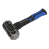Sealey CHU301 3lb Unbreakable Club Lump Hammer Carbon Steel Head &amp; Rubber Grip