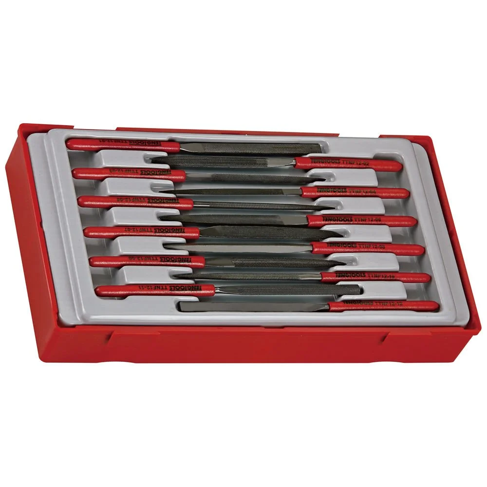 Teng TTNF12 12 Pce Needle File Set Supplied In A Plastic Case