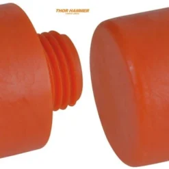Thor 73-410PF Replacement Orange Plastic Face For Wooden & Plastic Handle Hammer 32mm - 2 Pack