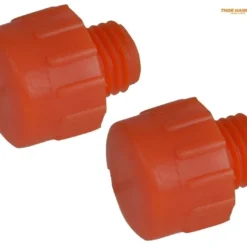 Thor 73-408PF Replacement Orange Plastic Face For Wooden & Plastic Handle Hammer 25mm - 2 Pack