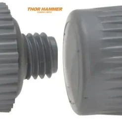 Thor THO712VF Soft Grey Plastic Replacement Face For Wooden & Plastic Handle Hammer 38mm - 2 Pack