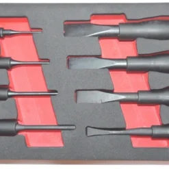 Britool Hallmark HMPC8TC 8 Piece Punch And Chisel Set With Comfort Grip Handles