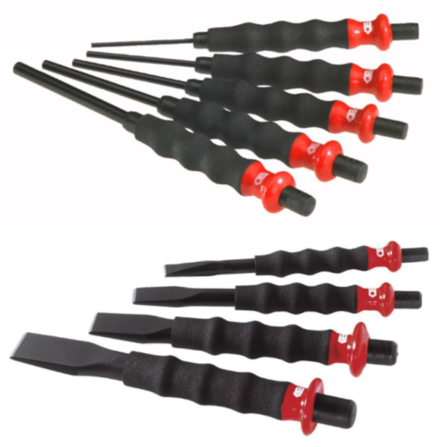 Facom 249-263GPB 9 Piece Punch And Chisel Set With Comfort Grip Handles