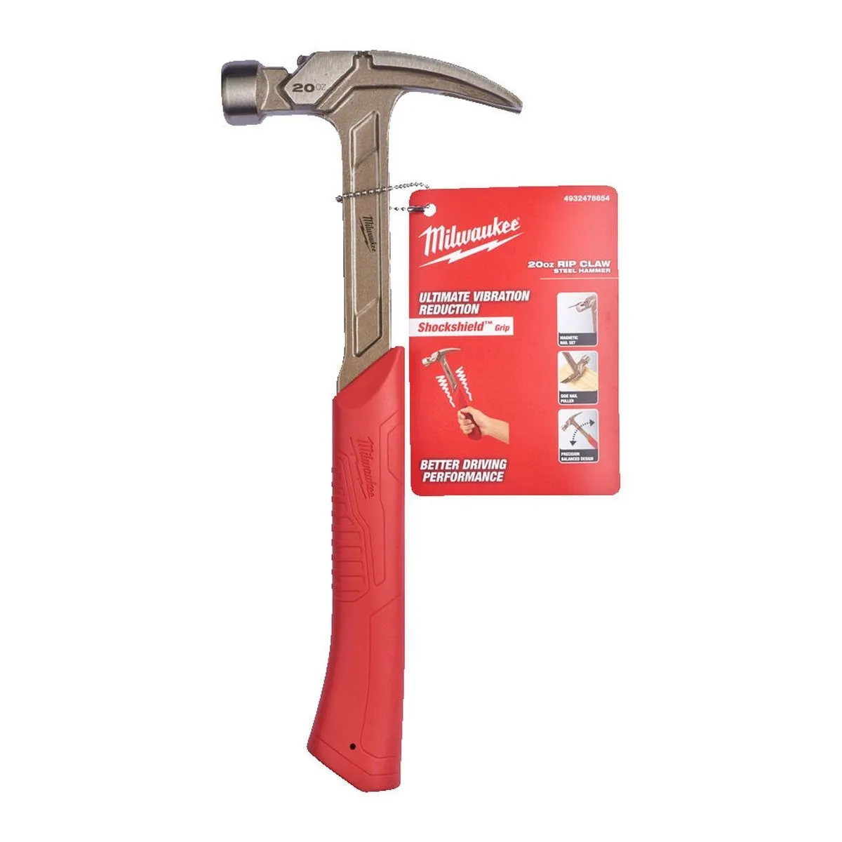 Milwaukee 4932478654 Steel Rip Claw Hammer 20oz / 570g - Image 4